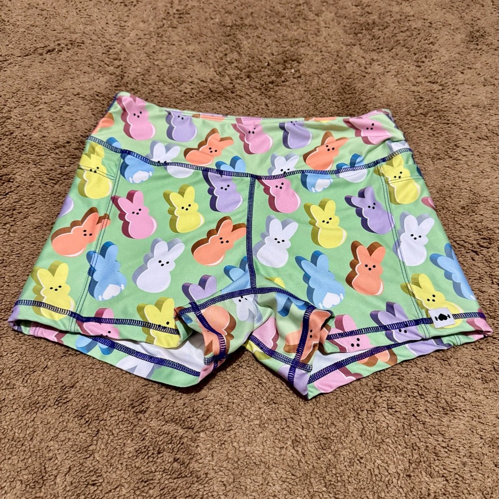 Colorful Bunny Print Shorts